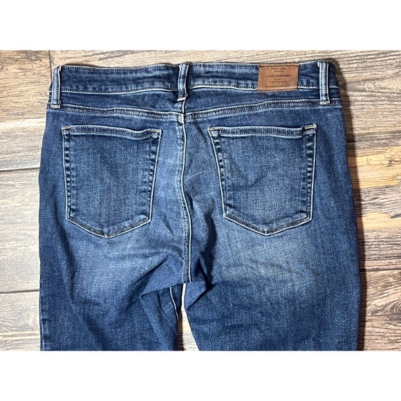 Lucky Brand Lolita Crop Blue Jeans Denim Size 12/31 Soft‎ Comfy Whiskered Ankle - Picture 11 of 12